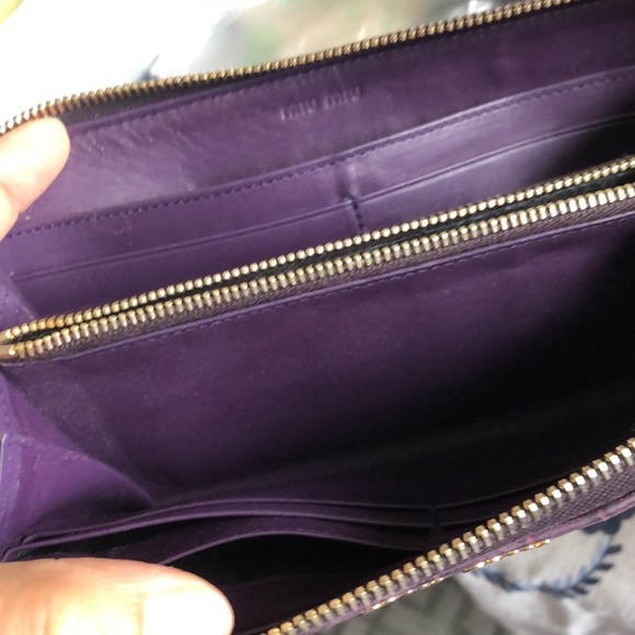 Miu crocodile Wallet With Box Purple round zipper - Picture 10 of 16